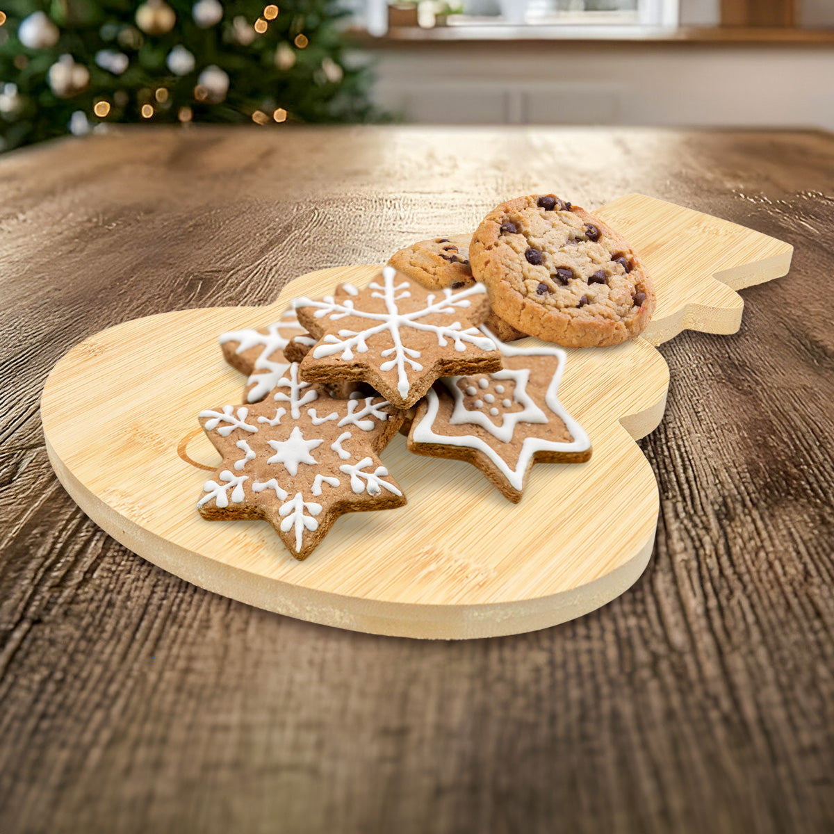 Tabla de Picar en Forma de Muñeco de Nieve