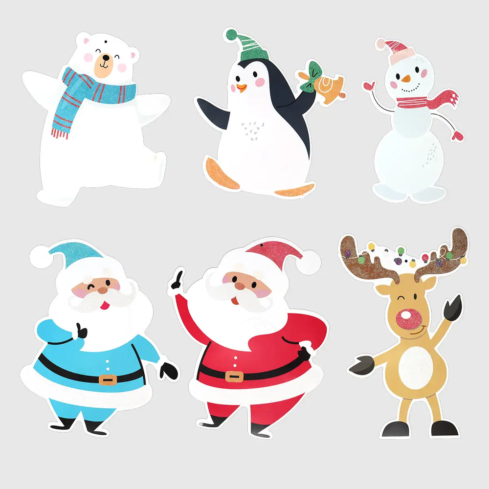 Set de 6 Decoraciones Navideñas de Papel