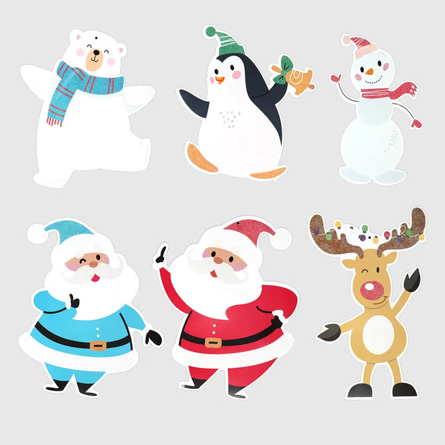 Set de 6 Decoraciones Navideñas de Papel