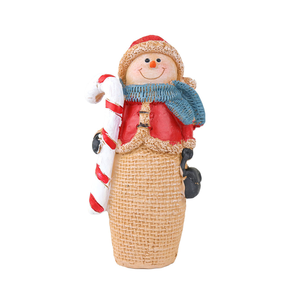 Snowman con Dulce, Figura Decorativa de Cerámica