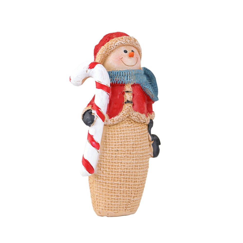 Snowman con Dulce, Figura Decorativa de Cerámica