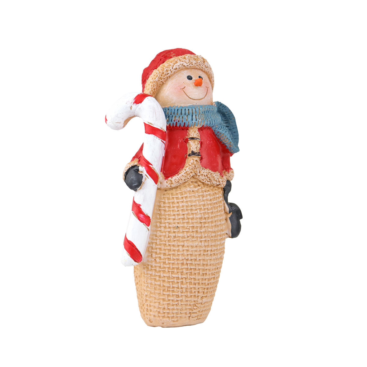 Snowman con Dulce, Figura Decorativa de Cerámica