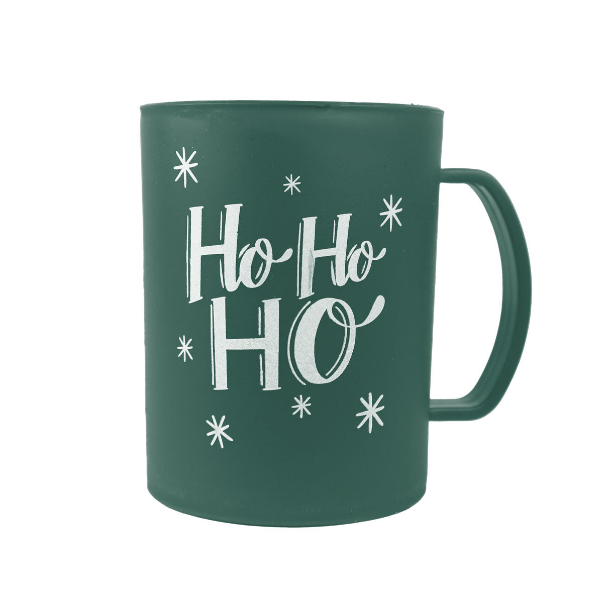 Taza de Plástico Navideña "HoHoHo" Color Verde