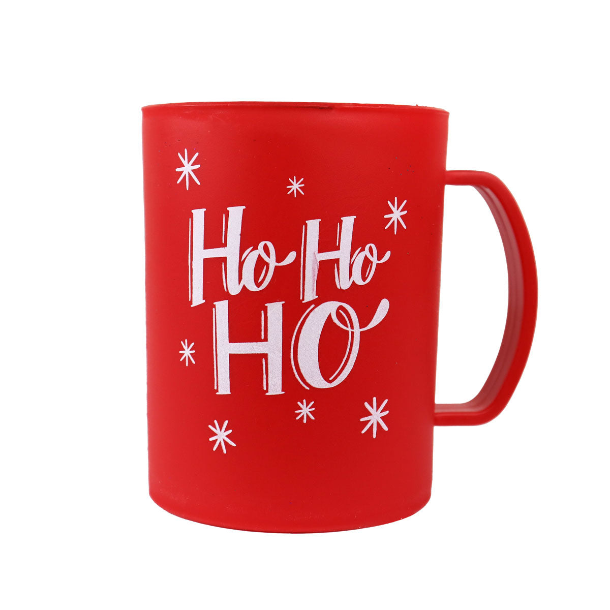 Taza de Plástico Navideña "HoHoHo" Color Rojo