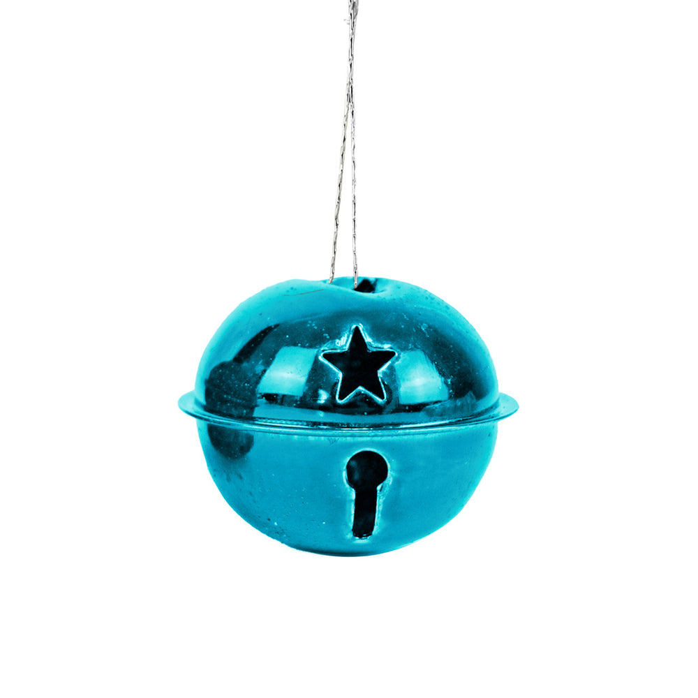 Cascabeles Navideños, 6 pzas, Color Azul
