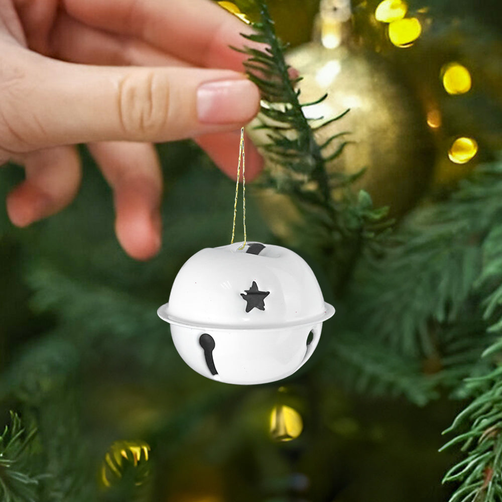 Cascabeles Navideños, 6 pzas, Color Blanco