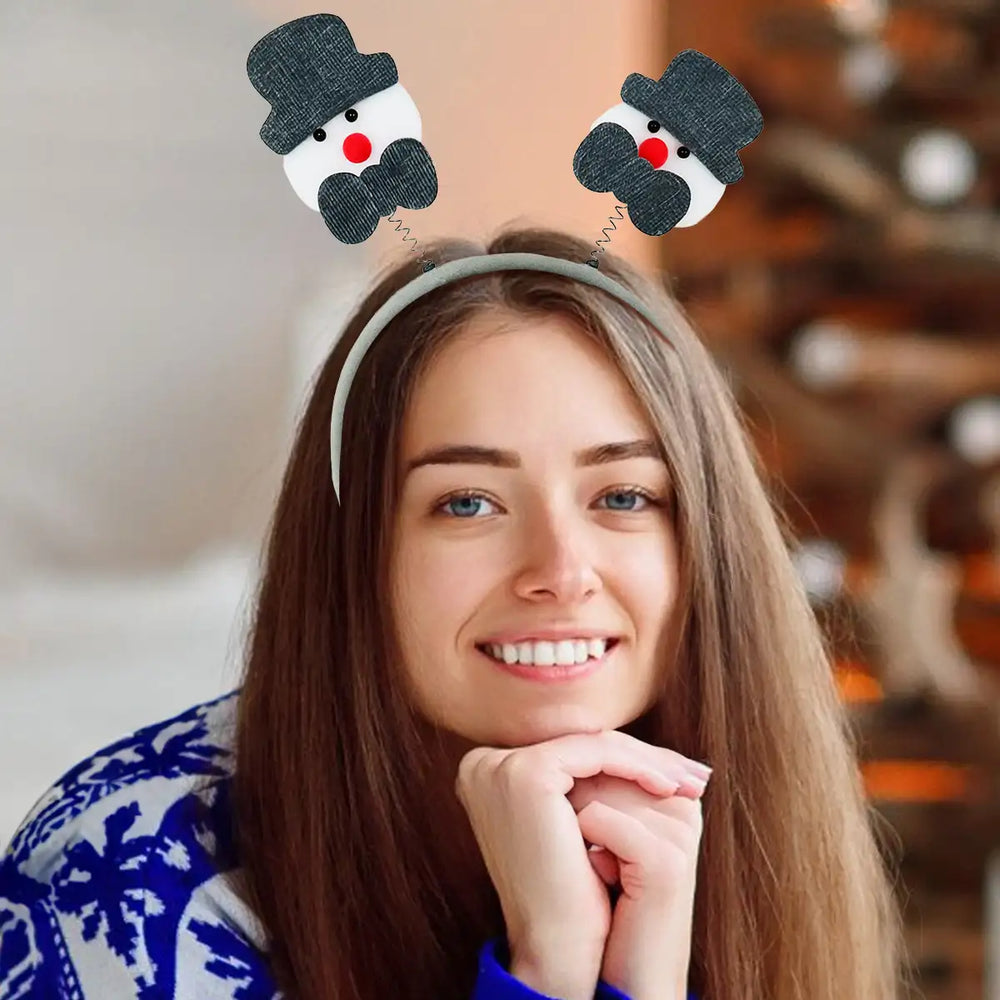Diadema Navideña con Decoración de Muñeco de Nieve