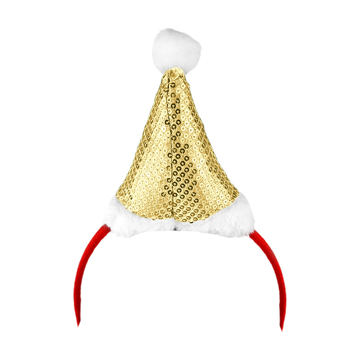 Diadema con Gorrito de Santa Claus color Oro