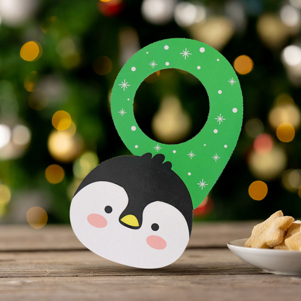 Pingüino, Adorno para Manija de Puerta Navideño