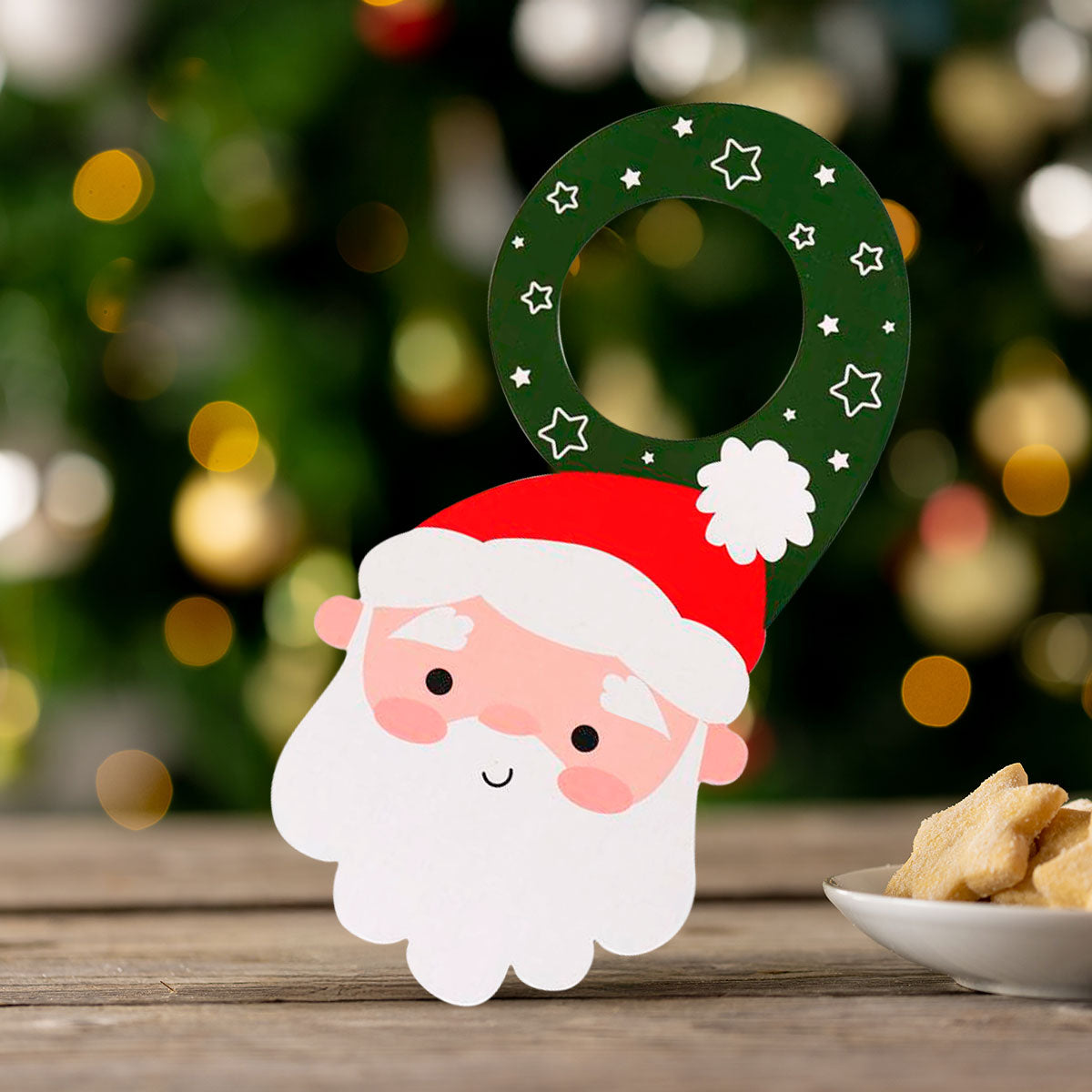 Santa Claus, Adorno para Manija de Puerta Navideño