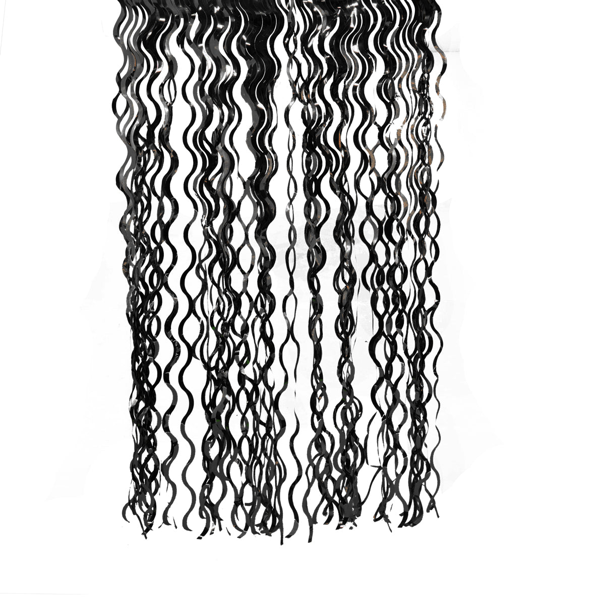 Cortina Navideña de Tinsel color Negro