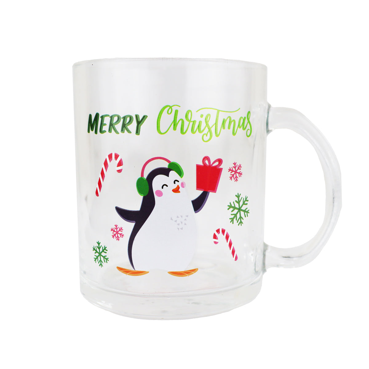 Taza Transparente "Merry Christmas" 340 ml