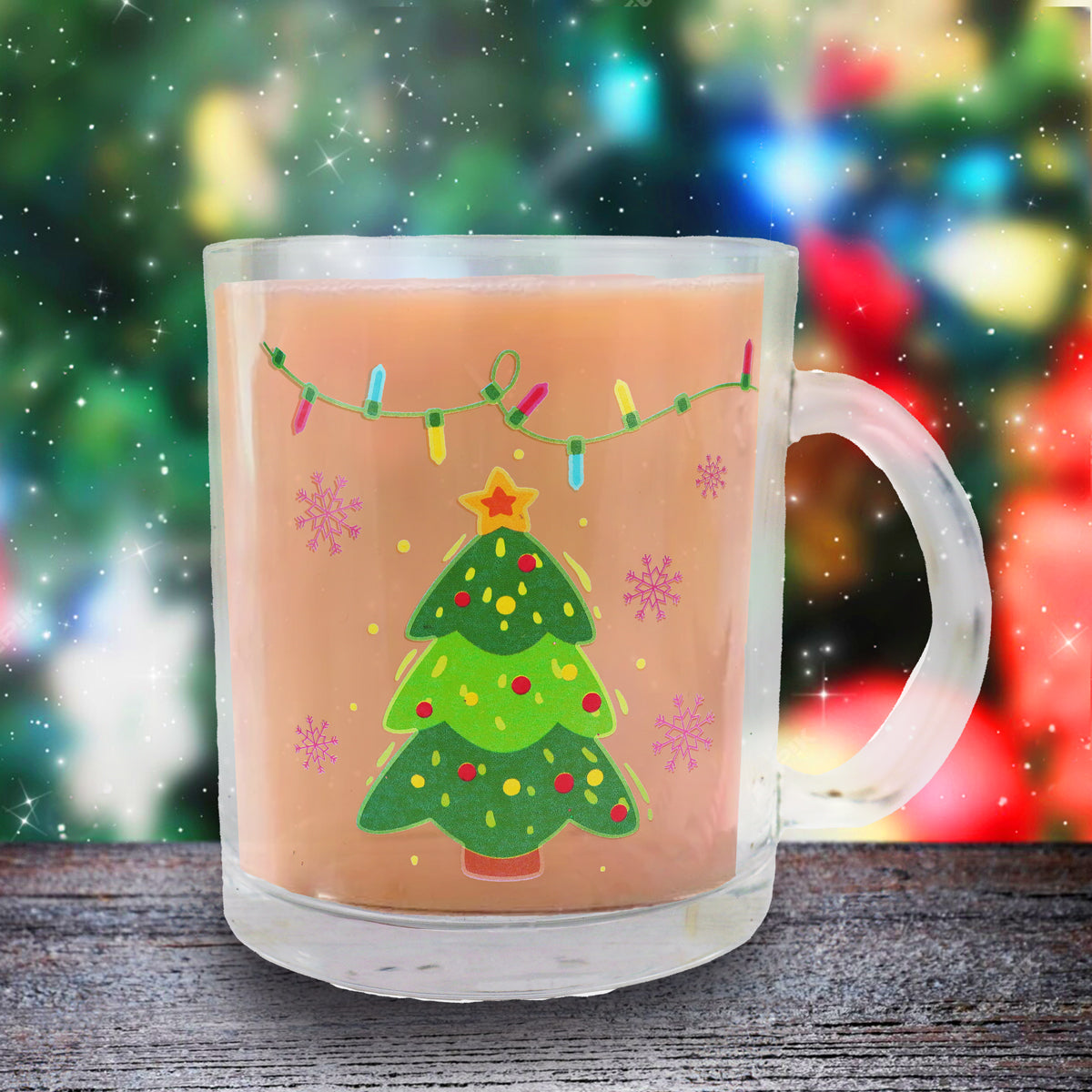 Taza Transparente, Pino, 340 ml