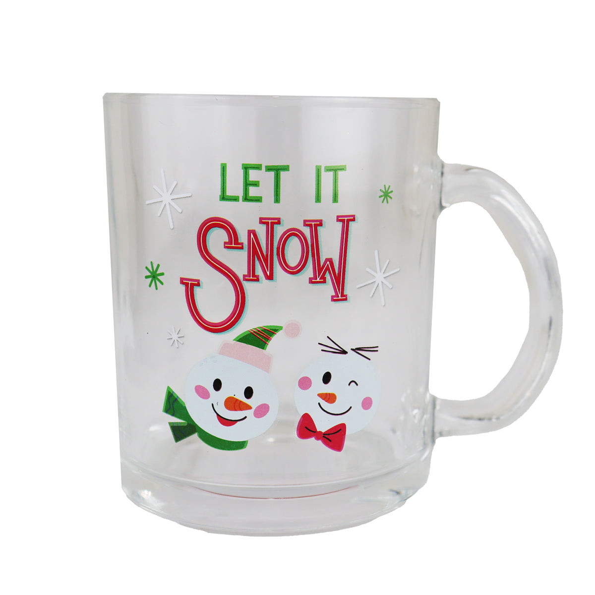 Taza Transparente, "Let it Snow" 340 ml