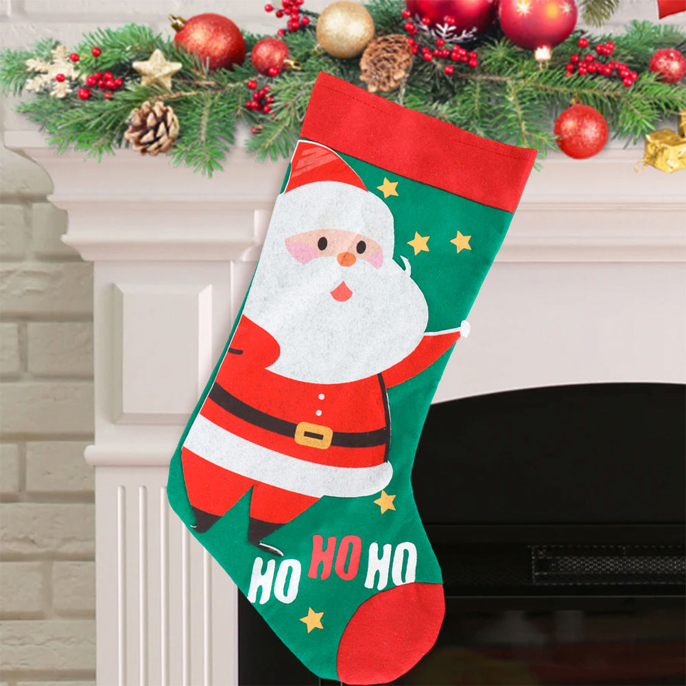 Bota Navideña, Santa Claus, Color Verde