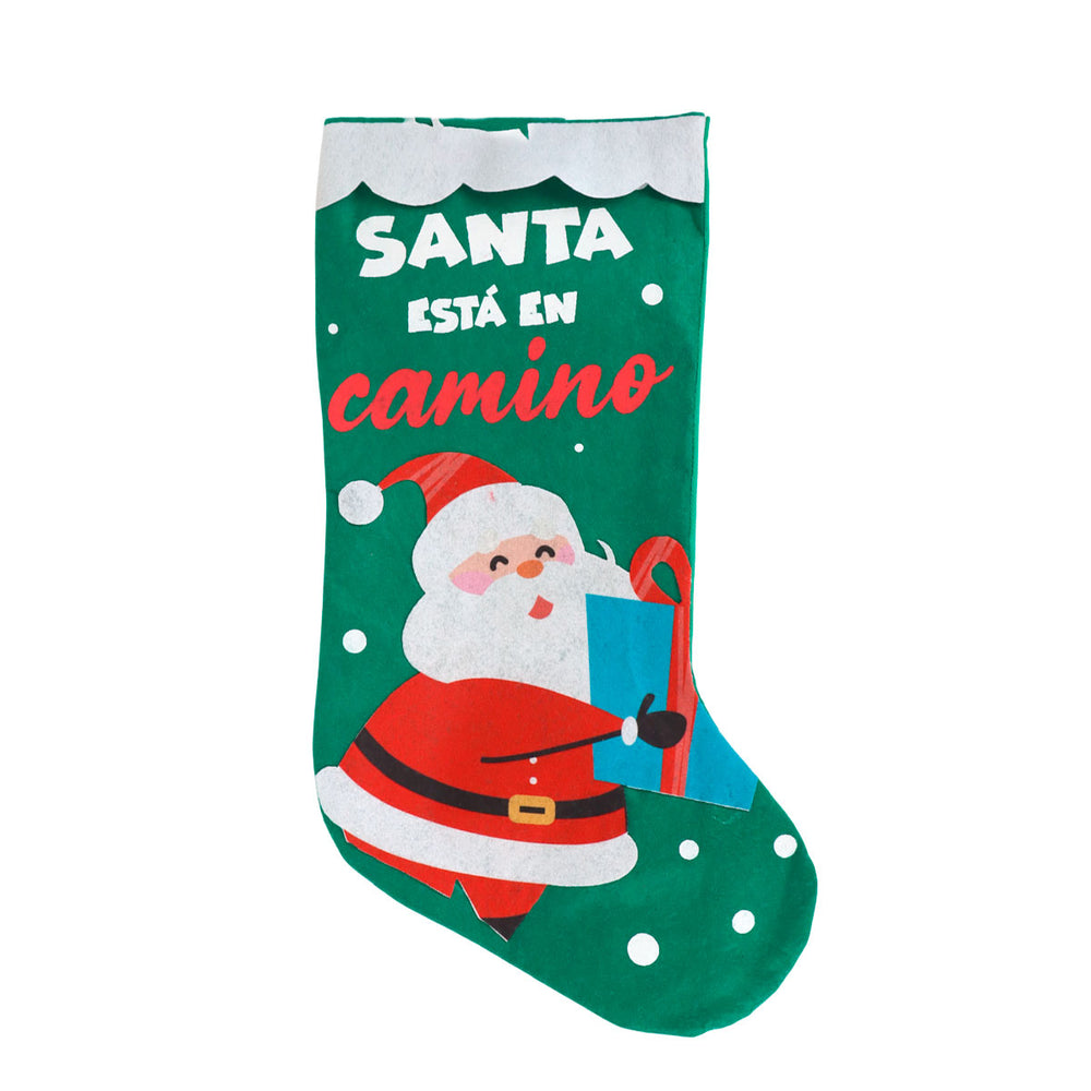 Bota Navideña "Santa Está en Camino"