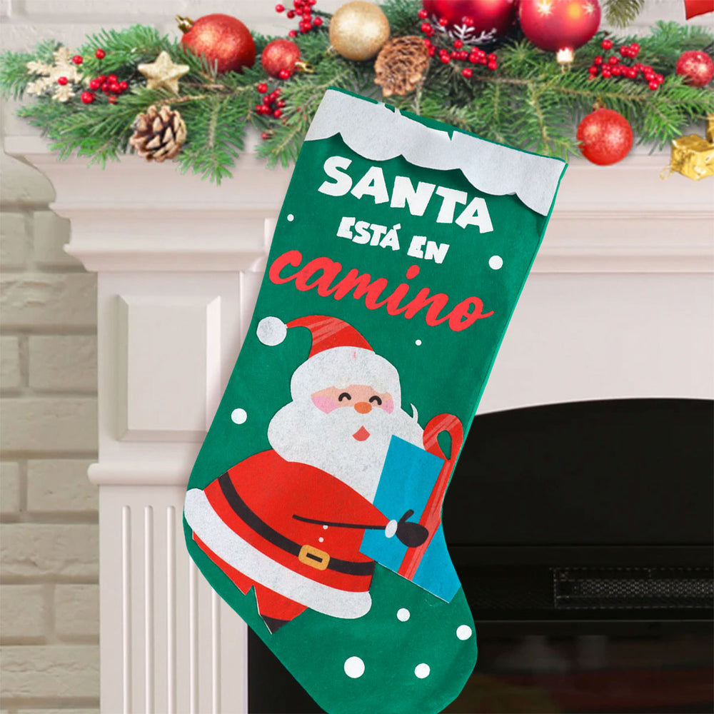 Bota Navideña "Santa Está en Camino"