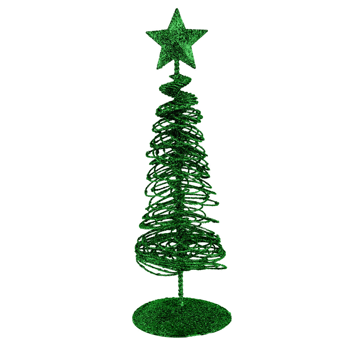 Árbol Navideño Brillante Decorativo, Color Verde, 10 cm