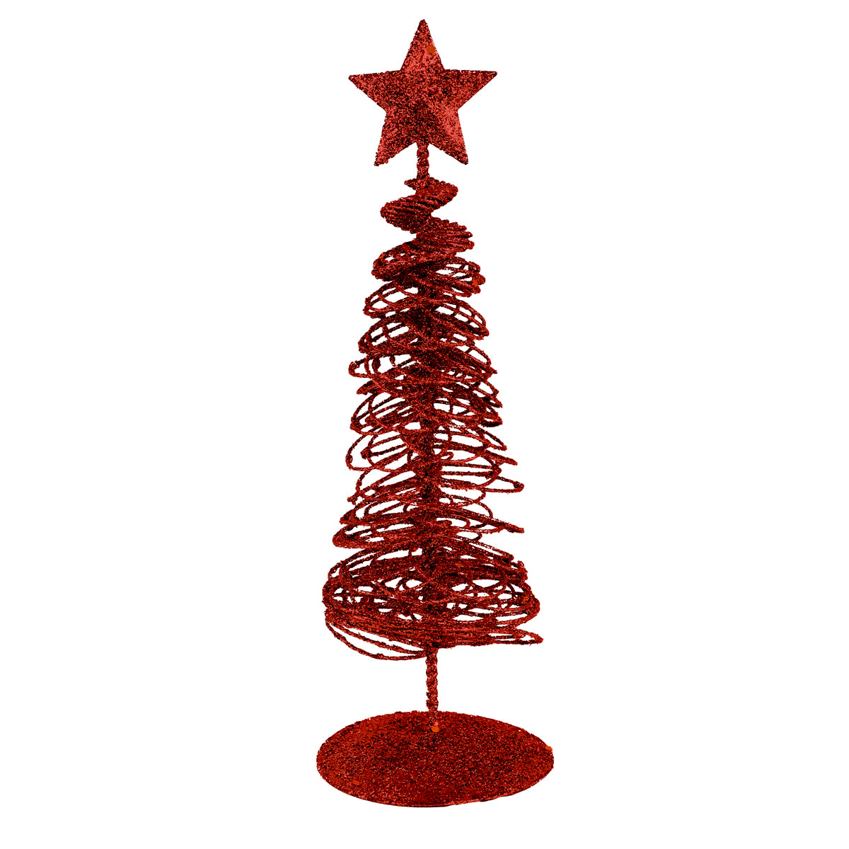 Árbol Navideño Brillante Decorativo, Color Rojo, 10 cm