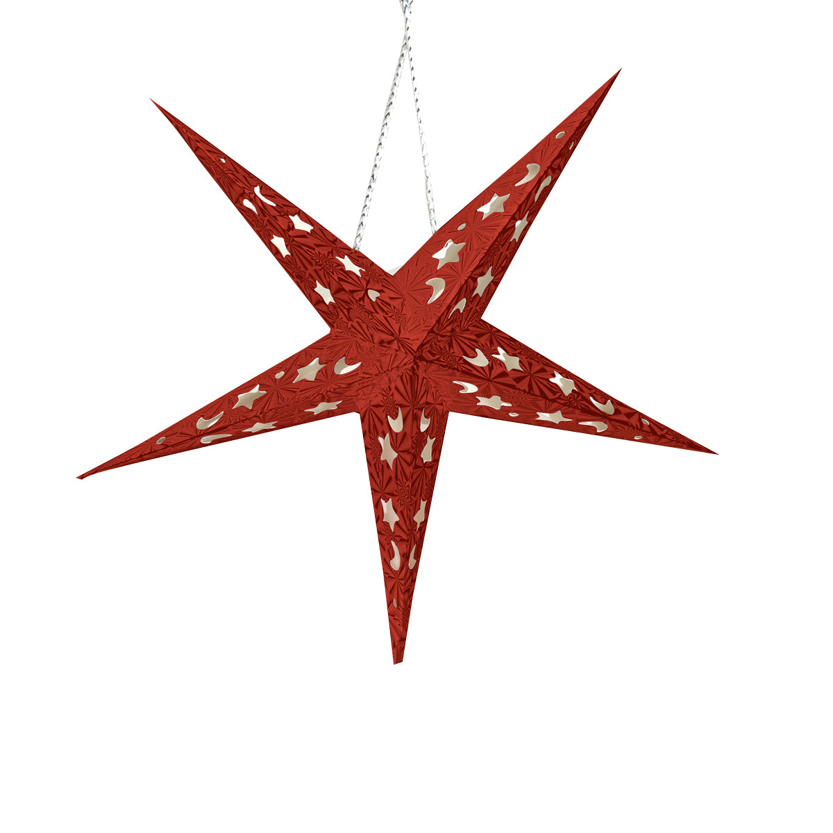 Estrella Decorativa de Papel color Rojo