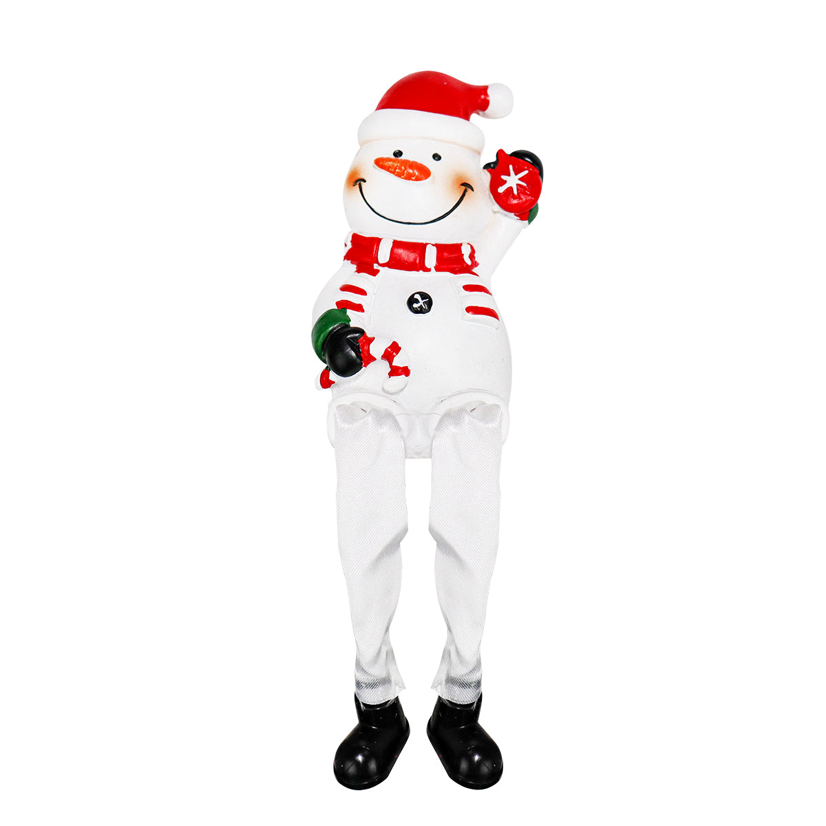 Snowman con Campana, Piernas Colgantes, Cerámica