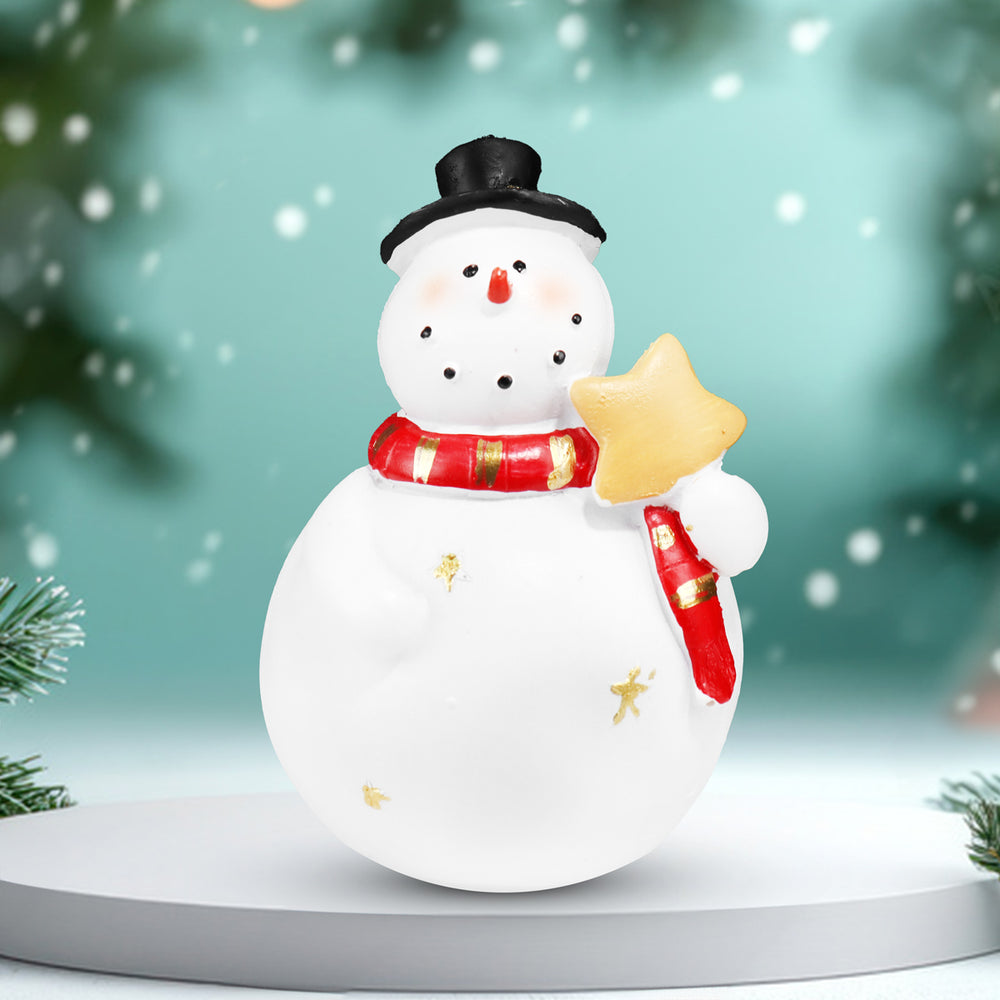 Muñeco de Nieve, Figura Decorativa de Cerámica
