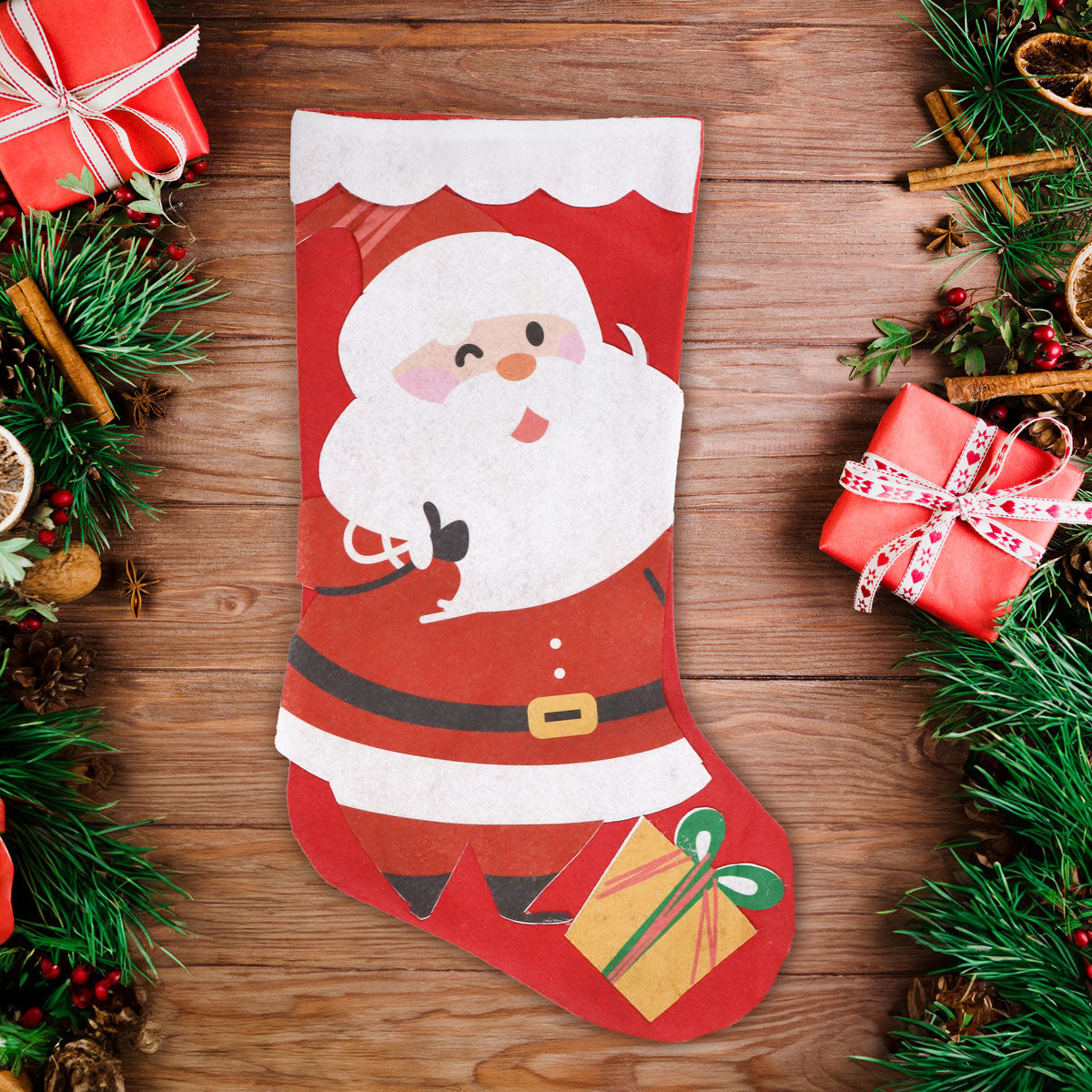 Bota Navideña, Santa Claus, 43x23 cm