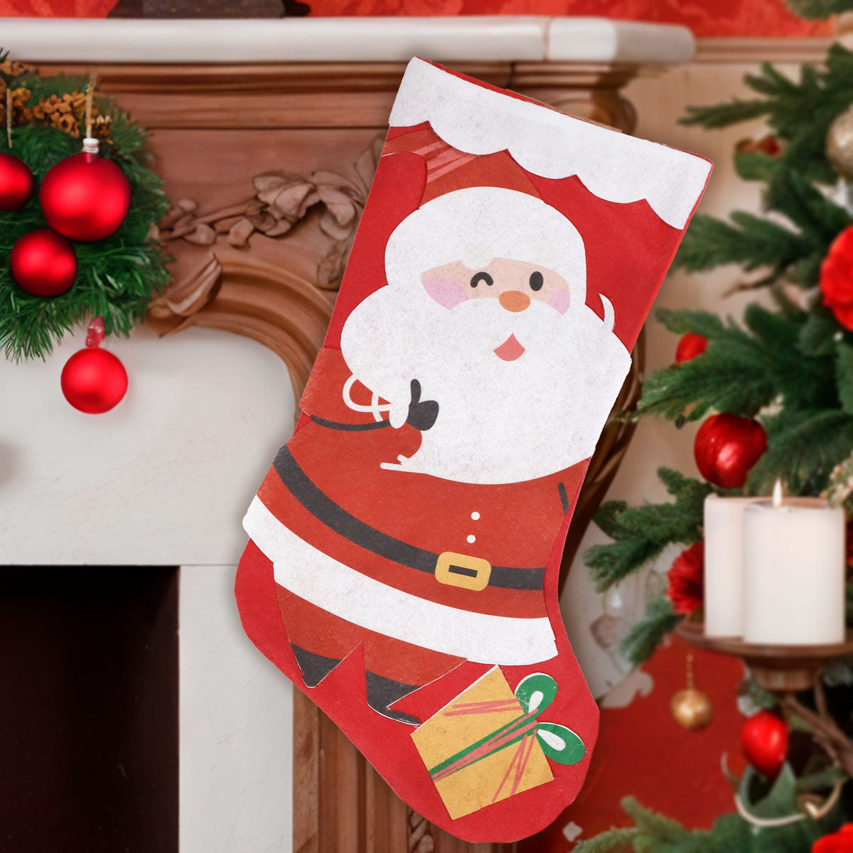 Bota Navideña, Santa Claus, 43x23 cm