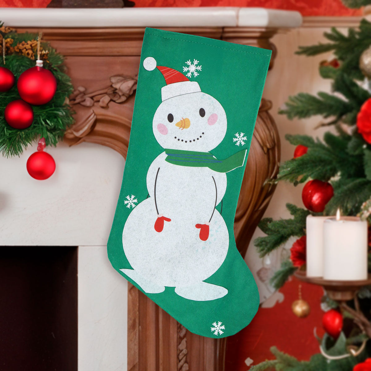 Bota Navideña, Muñeco de Nieve, 43x23 cm