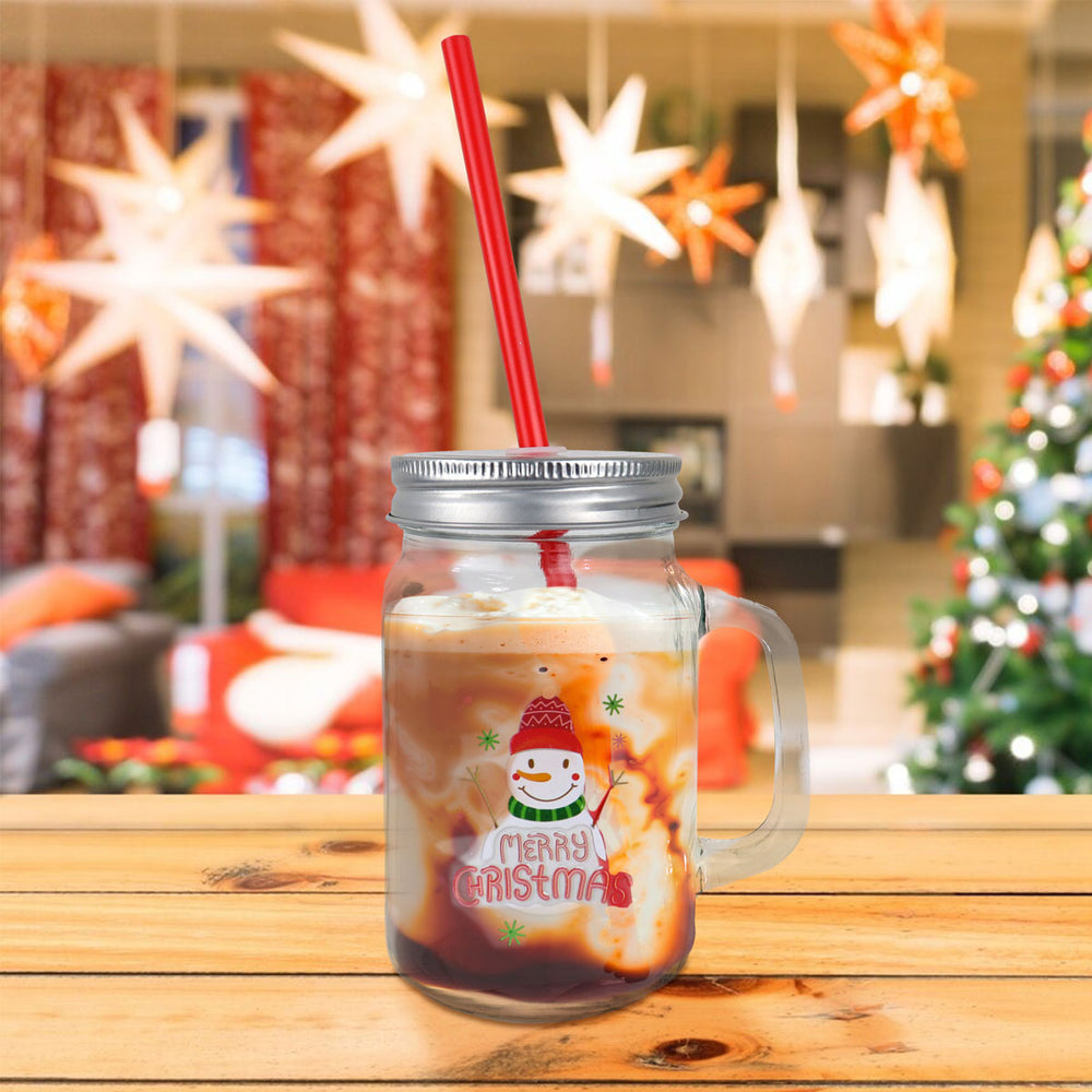 Tarro de Cristal con Tapa, Muñeco de Nieve