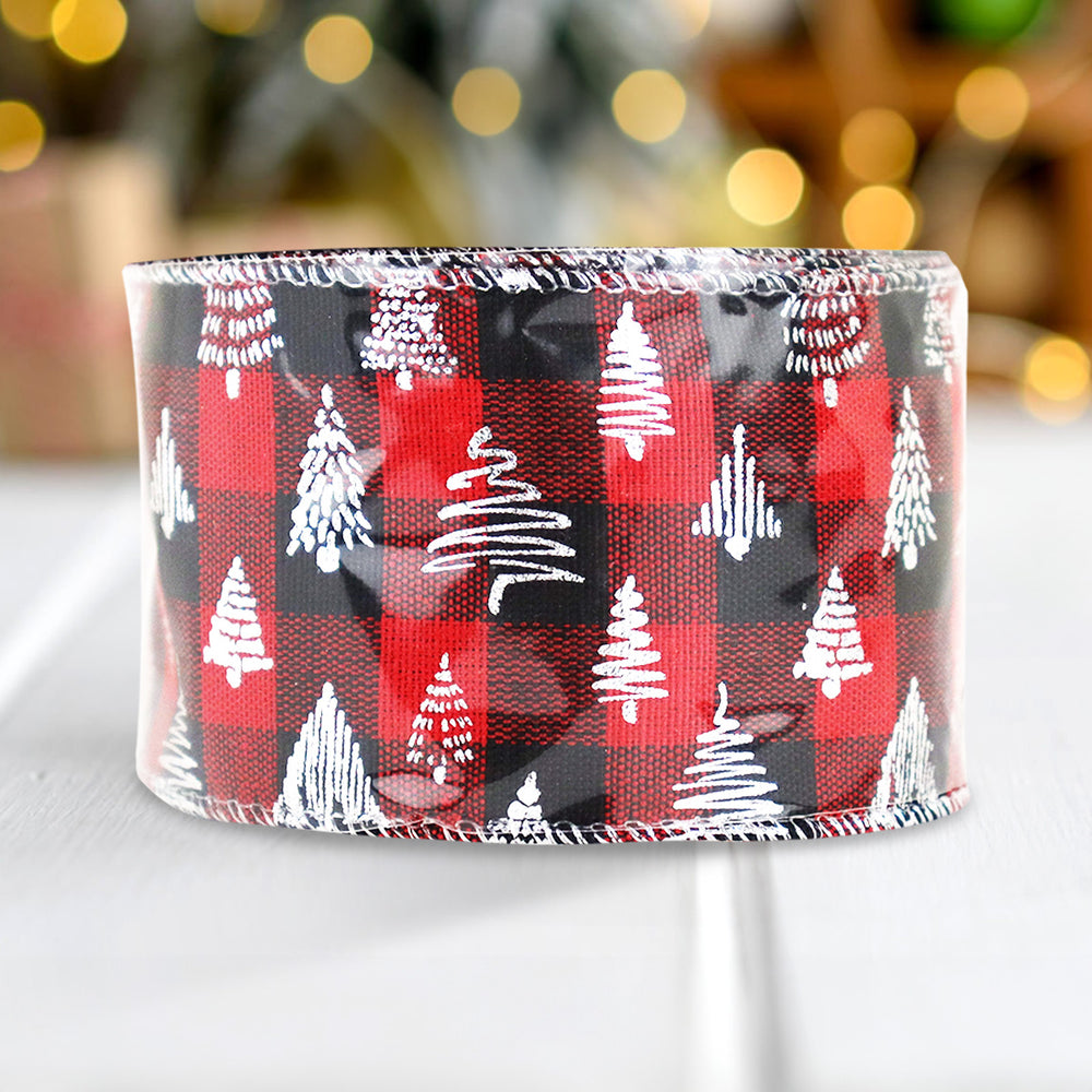 Listón Navideño Decorativo, Diseño Pino