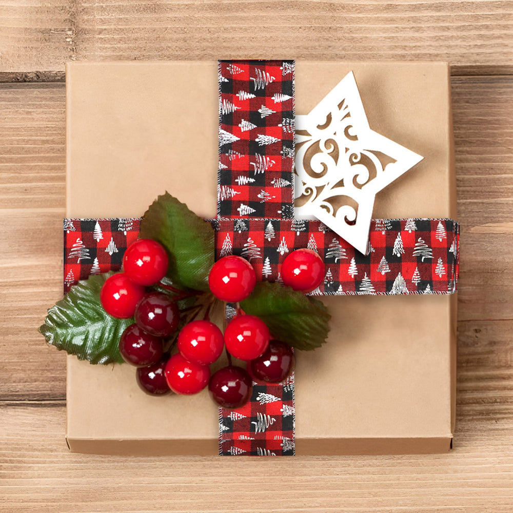 Listón Navideño Decorativo, Diseño Pino