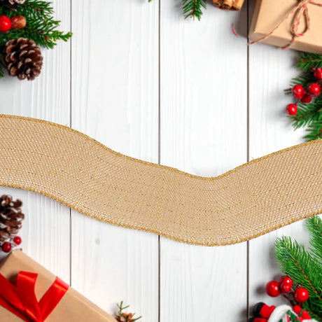 Listón Navideño Ribbon color Dorado