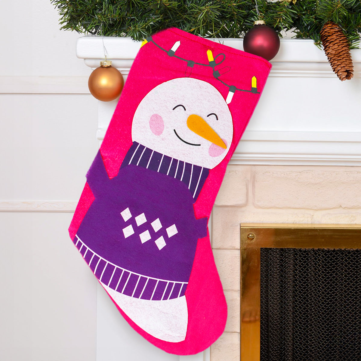 Bota Navideña color Fucsia