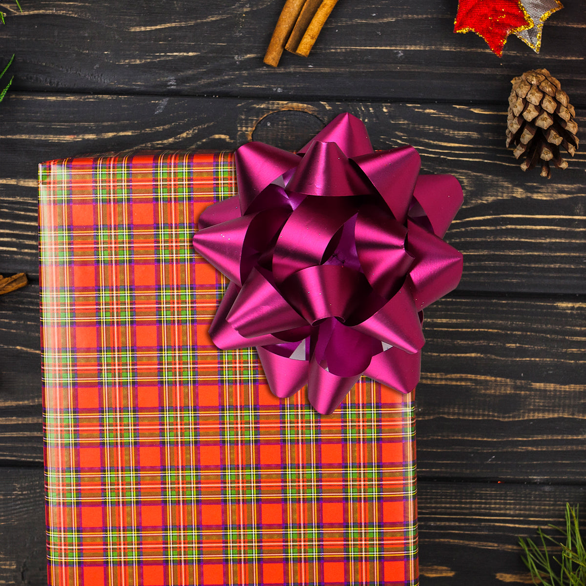 Moños para Regalo, Color Fucsia, 10 cm