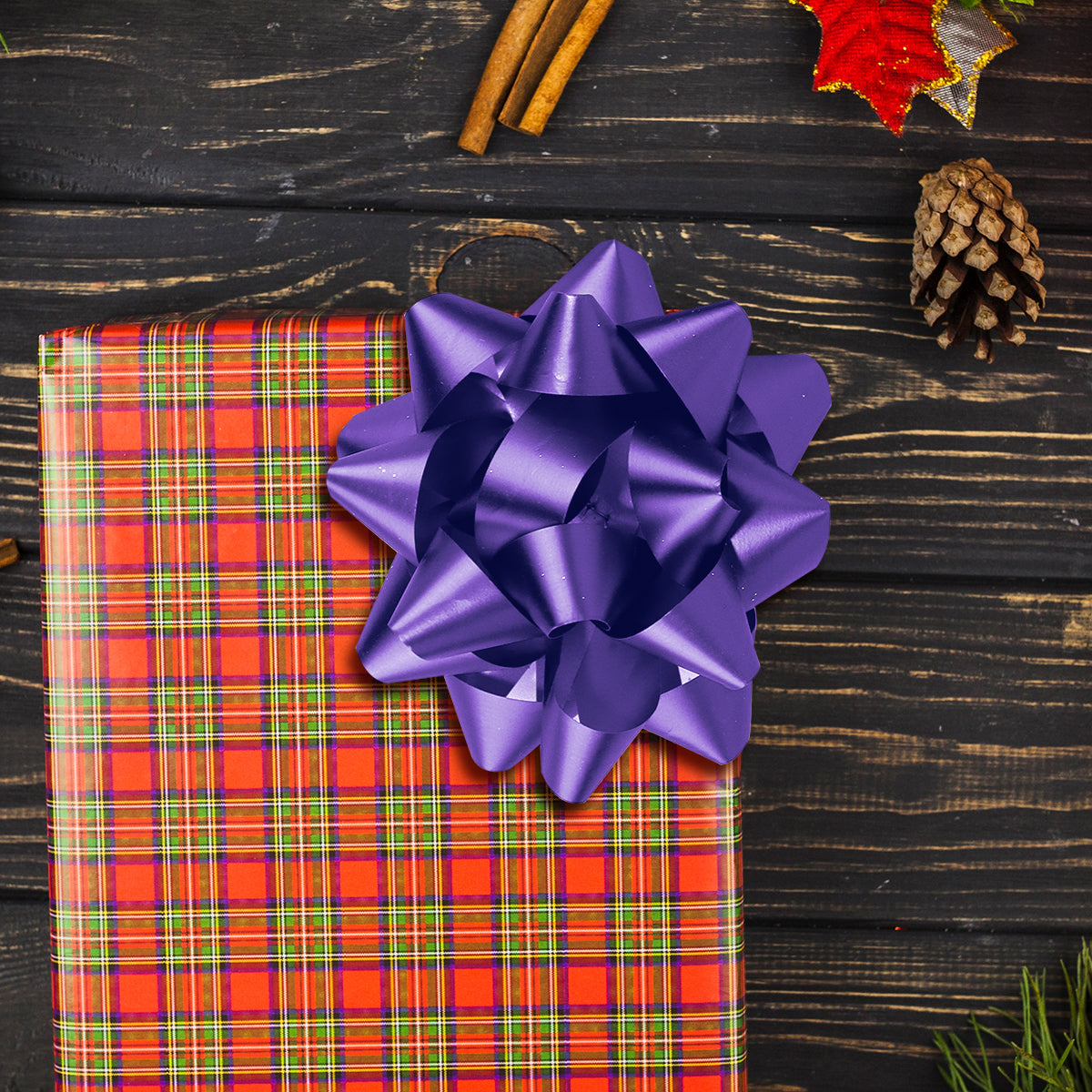 Moños para Regalo, Color Morado, 10 cm