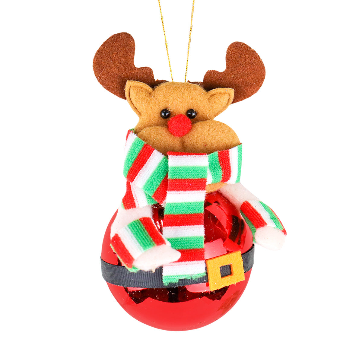 Reno con Esfera Navideña