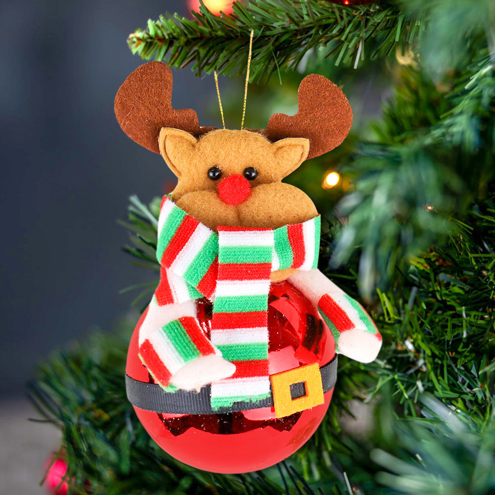 Reno con Esfera Navideña