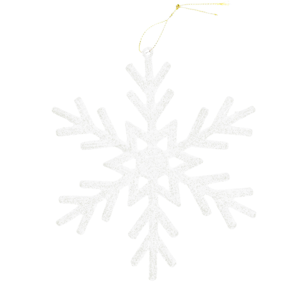 Ornamento con Diseño de Copo de Nieve color Blanco