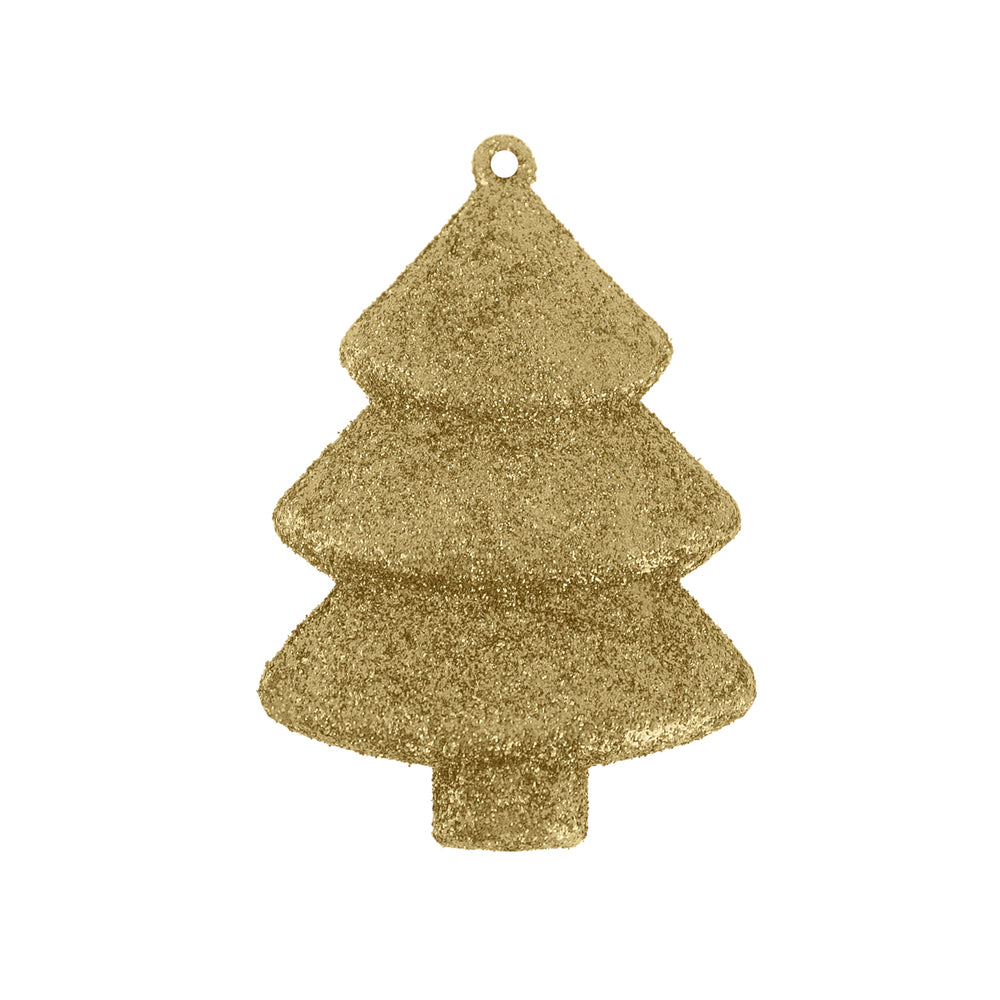 Kit Mini Árbol con Glitter, Color Oro, 5 pzas