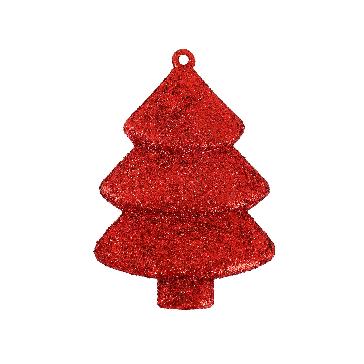 Kit Mini Árbol con Glitter, Color Rojo, 5 pzas