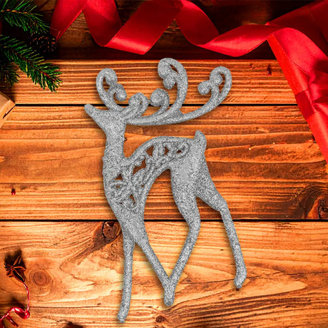 Ornamento en Forma de Venado color Plata