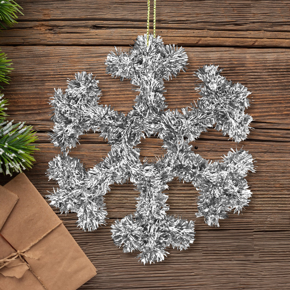 Copo de Nieve Jumbo de Tinsel color Plata