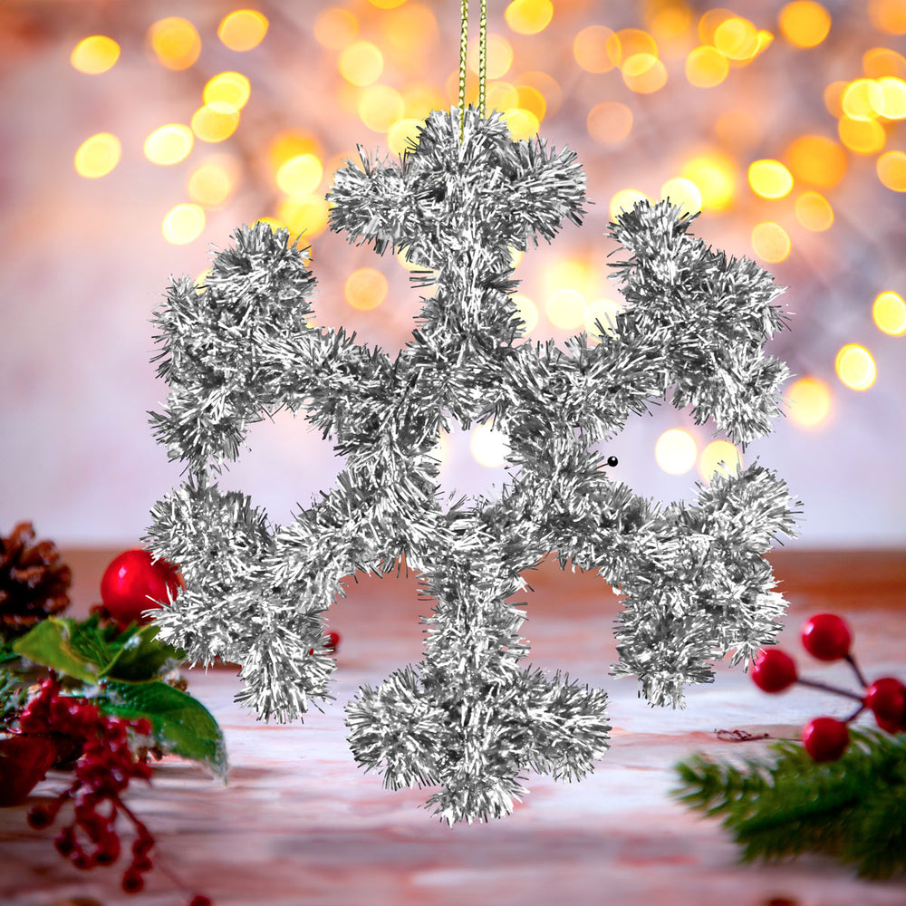 Copo de Nieve Jumbo de Tinsel color Plata