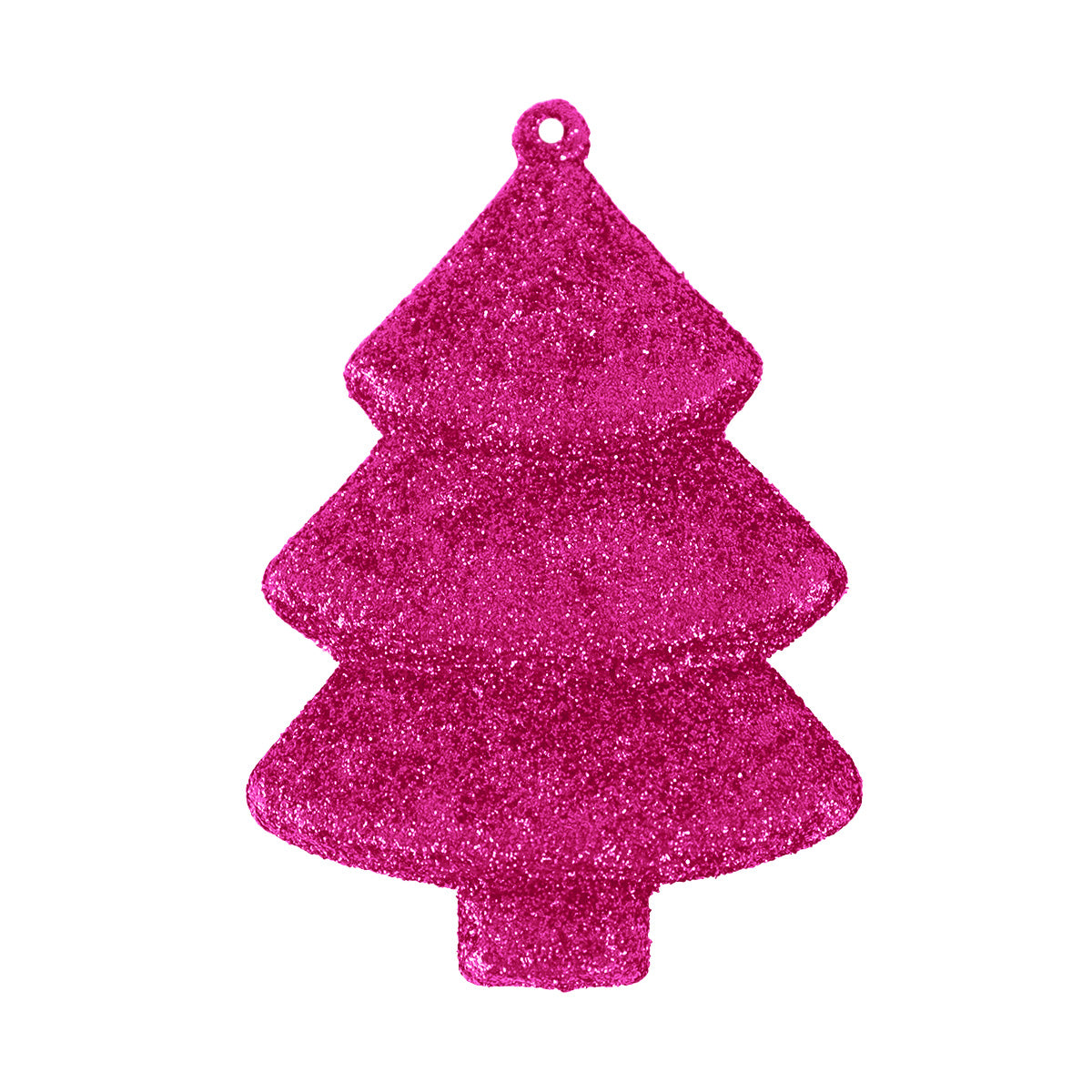 Set Mini Árbol Navideño con Glitter, Color Rosa, 5 pzas