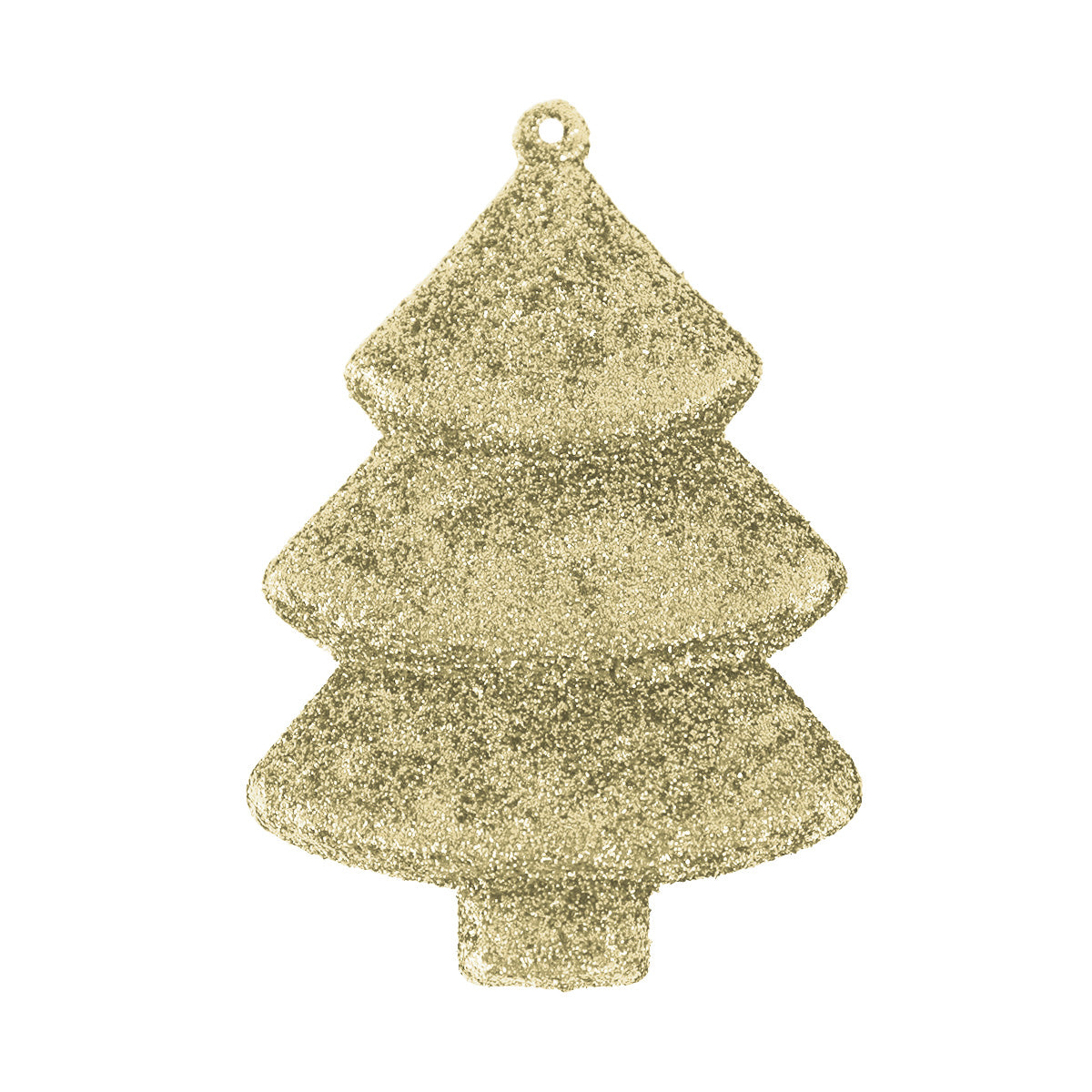 Set Mini Árbol Navideño con Glitter, Color Dorado, 5 pzas