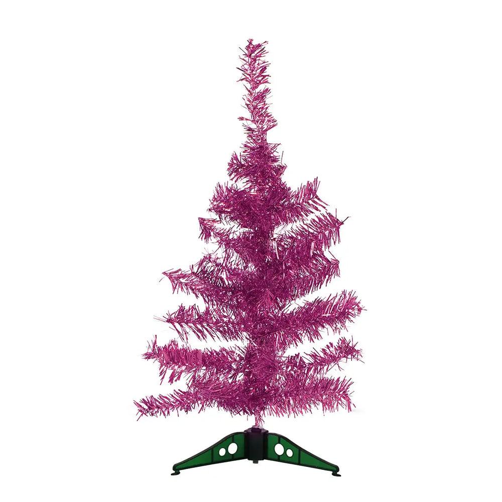 Árbol Navideño de Tinsel color Fucsia