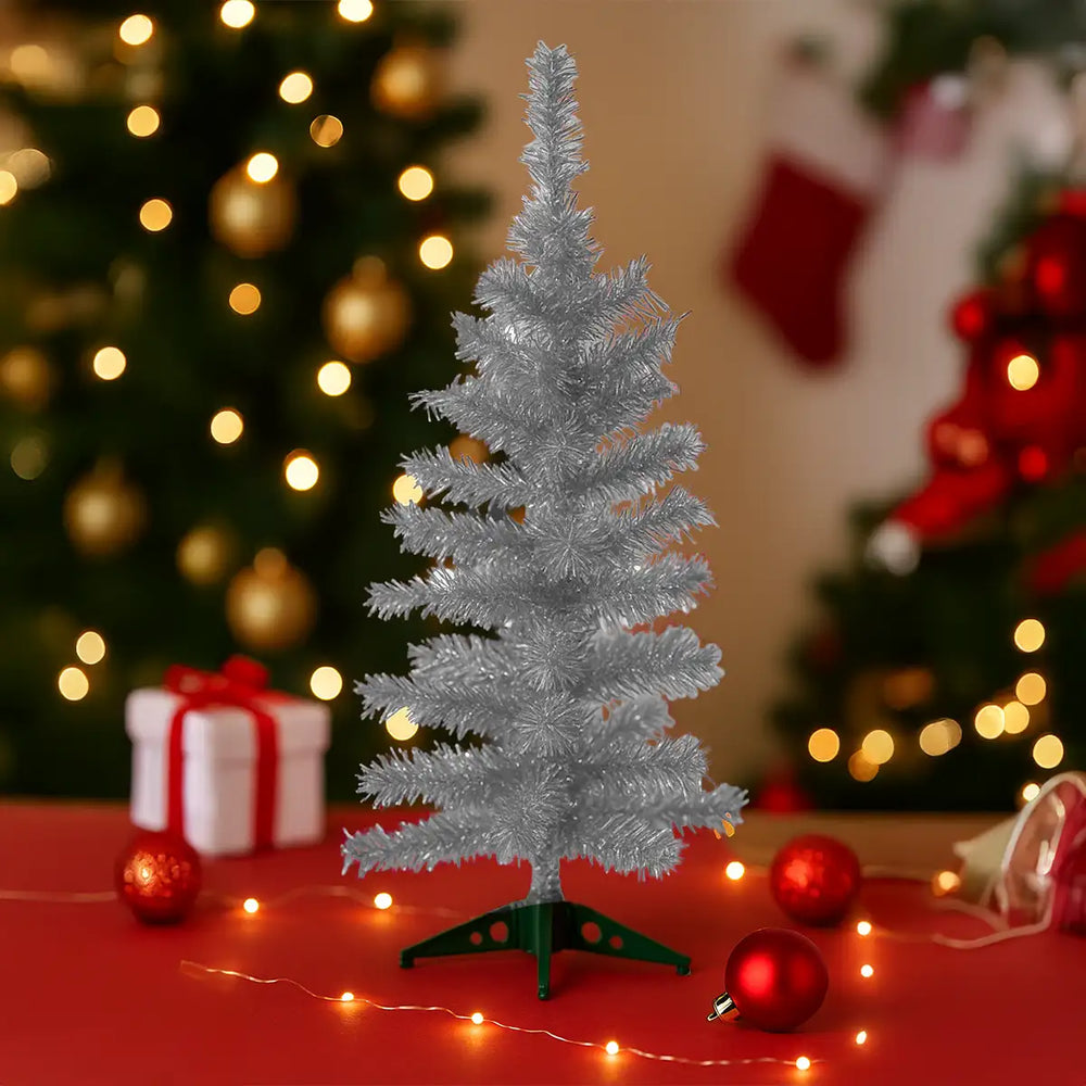 Árbol Navideño de Tinsel color Plata
