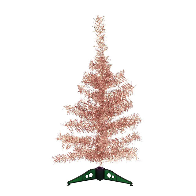 Árbol Navideño de Tinsel color Rosa Oro