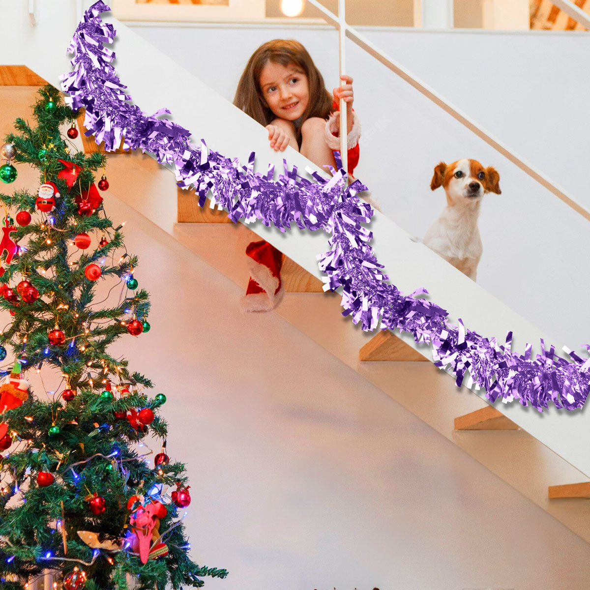 Guirnalda Navideña Brillante, Morado